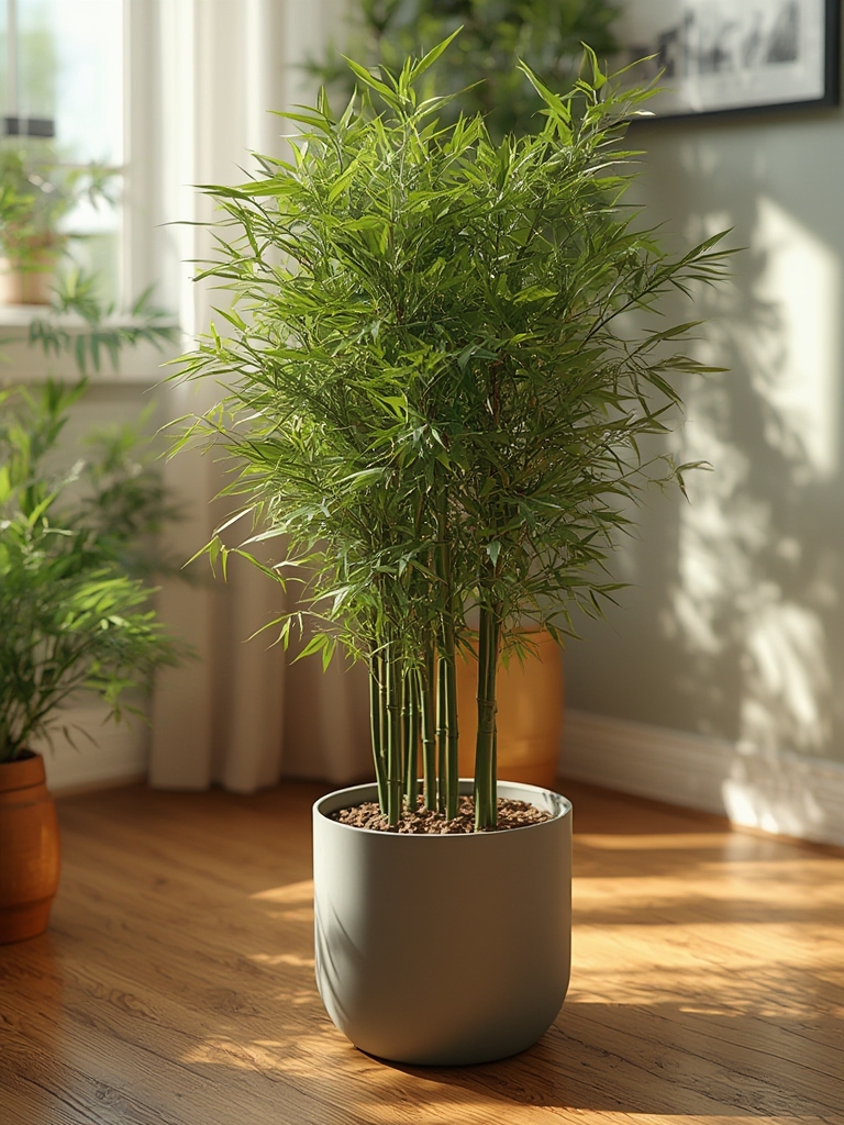 bamboo plant in action