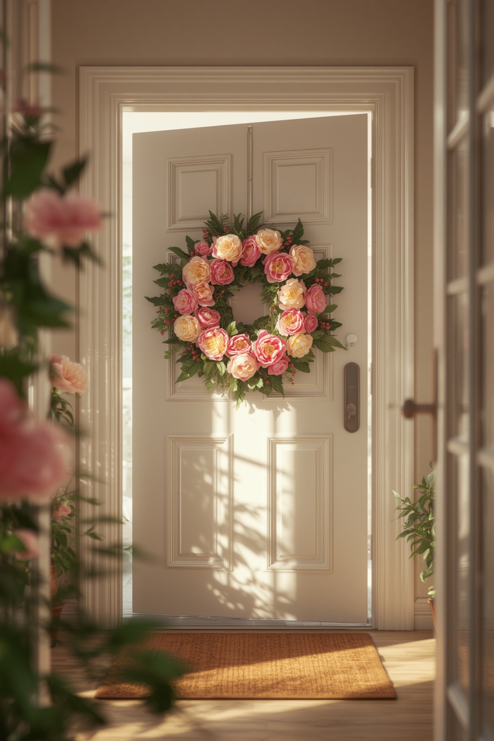 peony wreath product view