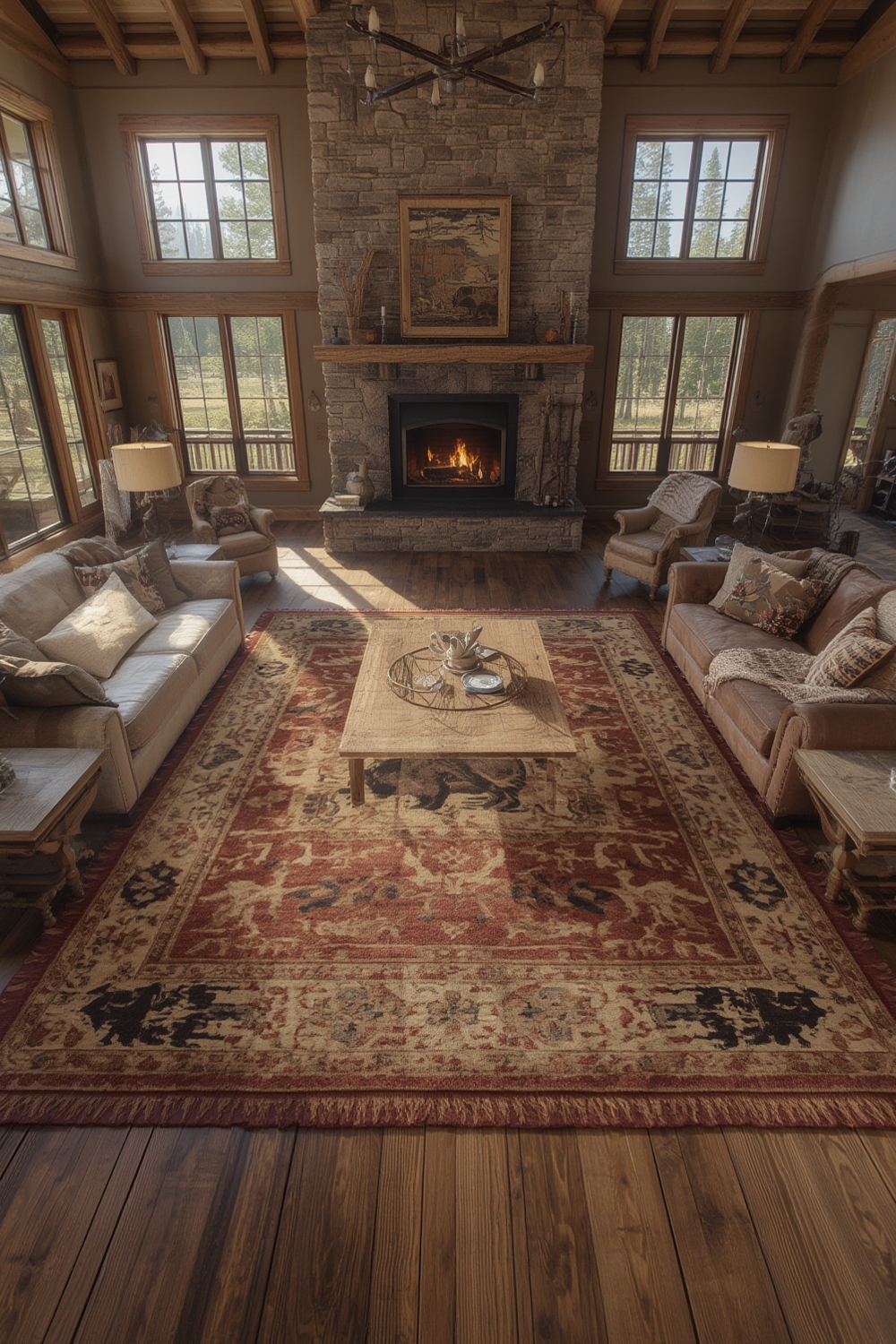 rustic rug product view