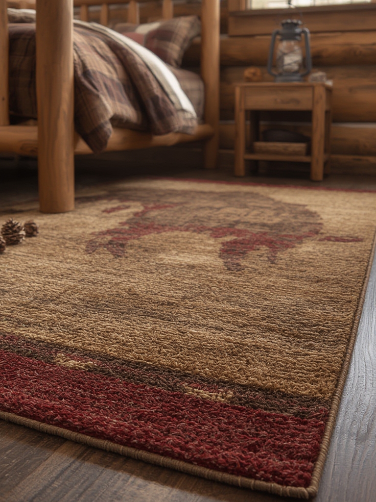 rustic rug in action